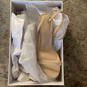 Brand new, never worn, Raye Valerie Heel in nude. Size 7.5